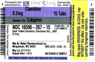 Clonidine 0.2 mg Label Image (Clonidine 0.2 mg Label)